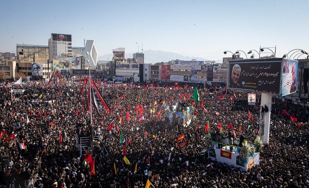 Funeral procession of Qasem Soleimani in Kerman on Januray 7, 2020